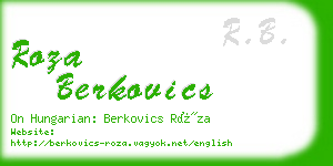 roza berkovics business card